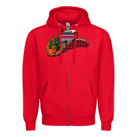 Red Christmas Cowboy Zipper Hoodie - CowhideDigitalArt