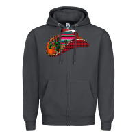 Smoke Christmas Cowboy Zipper Hoodie - CowhideDigitalArt
