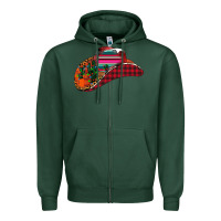 Sports Green Christmas Cowboy Zipper Hoodie - CowhideDigitalArt