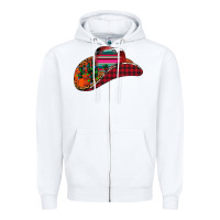 White Christmas Cowboy Zipper Hoodie - CowhideDigitalArt