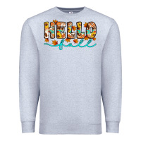 Heather Grey hello fall Premium Sweatshirt - Artiststas