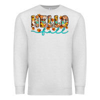 Oatmeal Heather hello fall Premium Sweatshirt - Artiststas