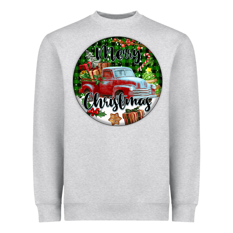 Merry Christmas Truck Heavyweight Sweatshirt by FaDigitalArtStudio | Teevron