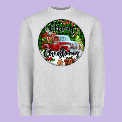Merry Christmas Truck Heavyweight Sweatshirt Designed By Fadigitalartstudio