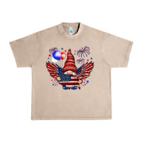 French Oak Gnome with 4th Of July elements Urban Heavy Tee - HowdyJamesFarm