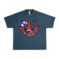 Midnight Navy Gnome with 4th Of July elements Urban Heavy Tee - HowdyJamesFarm
