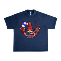 Navy Gnome with 4th Of July elements Urban Heavy Tee - HowdyJamesFarm