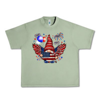 Oil Green Gnome with 4th Of July elements Urban Heavy Tee - HowdyJamesFarm