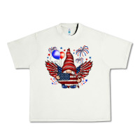Pistachio Gnome with 4th Of July elements Urban Heavy Tee - HowdyJamesFarm