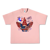 Salmon Gnome with 4th Of July elements Urban Heavy Tee - HowdyJamesFarm