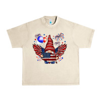 Sandshell Gnome with 4th Of July elements Urban Heavy Tee - HowdyJamesFarm