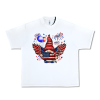 White Gnome with 4th Of July elements Urban Heavy Tee - HowdyJamesFarm