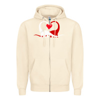 Sandshell funny hearts love dinosaur valentine s day gift boys girls Zipper Hoodie - minhPixels