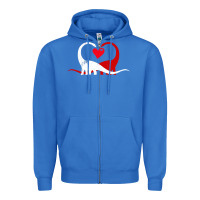 True Royal funny hearts love dinosaur valentine s day gift boys girls Zipper Hoodie - minhPixels
