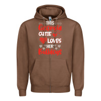 Chestnut this georgia cutie loves her bulldogs fun football Zipper Hoodie - minhPixels