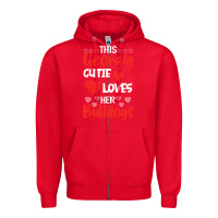 Red this georgia cutie loves her bulldogs fun football Zipper Hoodie - minhPixels