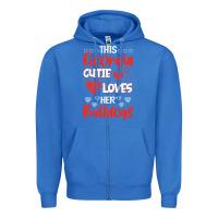 True Royal this georgia cutie loves her bulldogs fun football Zipper Hoodie - minhPixels