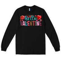 Black Hello Valentine Long Sleeve Tee - HowdyJamesFarm