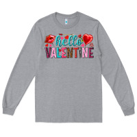 Heather Grey Hello Valentine Long Sleeve Tee - HowdyJamesFarm