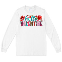 White Hello Valentine Long Sleeve Tee - HowdyJamesFarm