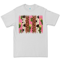 Dove Grey cactus leopard cowhide brush stroke Premium Tee - Artiststas