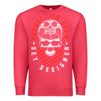 Cardinal Production Crew Set Designer Movie Film Halloween Skull Premium Sweatshirt - minhPixels