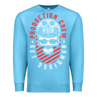 Ocean Blue Production Crew Set Designer Movie Film Halloween Skull Premium Sweatshirt - minhPixels