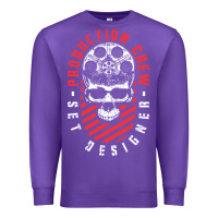Purple Production Crew Set Designer Movie Film Halloween Skull Premium Sweatshirt - minhPixels