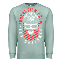 Seafoam Production Crew Set Designer Movie Film Halloween Skull Premium Sweatshirt - minhPixels