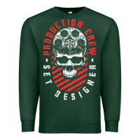 Sports Green Production Crew Set Designer Movie Film Halloween Skull Premium Sweatshirt - minhPixels