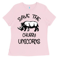 Bubblegum Pink save the chubby unıcorns Ladies Tee - Bettercallsaul