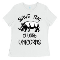 White save the chubby unıcorns Ladies Tee - Bettercallsaul