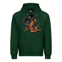 Forest Green black cowgirl  and roses Urban Hoodie - AdoDesignShop
