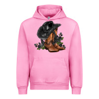 Fuchsia Pink black cowgirl  and roses Urban Hoodie - AdoDesignShop