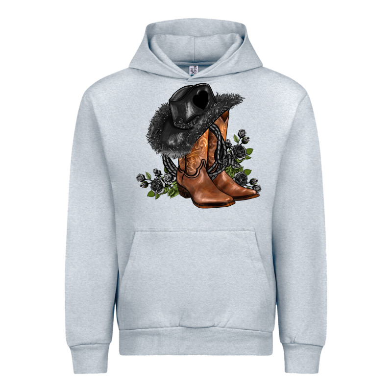 Black Cowgirl  And Roses Urban Hoodie by AdoDesignShop | Teevron