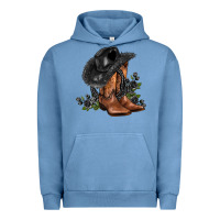 Pigment Pebble Blue black cowgirl  and roses Urban Hoodie - AdoDesignShop