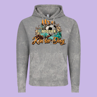 It's A Soccer Kinda Day Vintage Hoodie Designed By Howdyjamesfarm