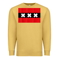 Antique Gold amsterdam flag souvenir heritage travel gift t shirt Premium Sweatshirt - minhPixels