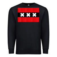 Black amsterdam flag souvenir heritage travel gift t shirt Premium Sweatshirt - minhPixels