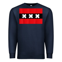 Navy amsterdam flag souvenir heritage travel gift t shirt Premium Sweatshirt - minhPixels