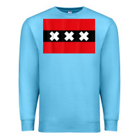 Ocean Blue amsterdam flag souvenir heritage travel gift t shirt Premium Sweatshirt - minhPixels