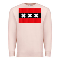 Pale Pink amsterdam flag souvenir heritage travel gift t shirt Premium Sweatshirt - minhPixels