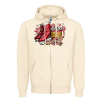 Sandshell Christmas Ice Skating Zipper Hoodie - CowhideDigitalArt