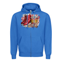 True Royal Christmas Ice Skating Zipper Hoodie - CowhideDigitalArt
