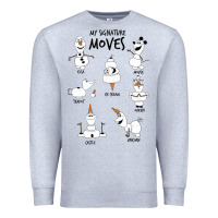 Heather Grey Frozen 2 Olaf My Signature Moves Premium Sweatshirt - minhPixels