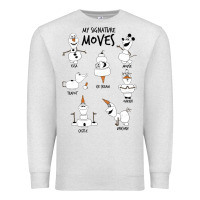 Oatmeal Heather Frozen 2 Olaf My Signature Moves Premium Sweatshirt - minhPixels