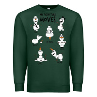 Sports Green Frozen 2 Olaf My Signature Moves Premium Sweatshirt - minhPixels