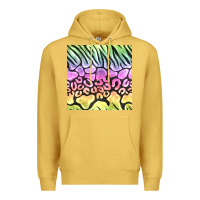 Antique Gold neon rainbow safari seamless pattern Premium Hoodie - BundleAndBundleShop