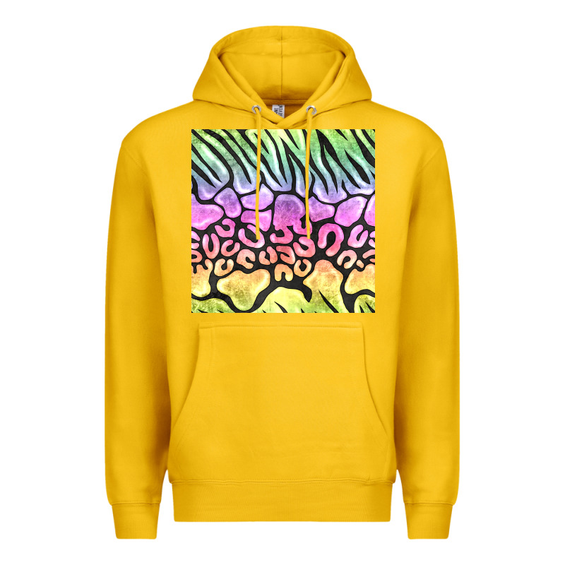 Neon Rainbow Safari Seamless Pattern Premium Hoodie by BundleAndBundleShop | Teevron