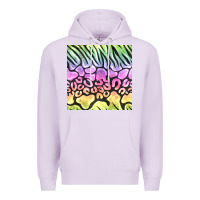 Lilac neon rainbow safari seamless pattern Premium Hoodie - BundleAndBundleShop